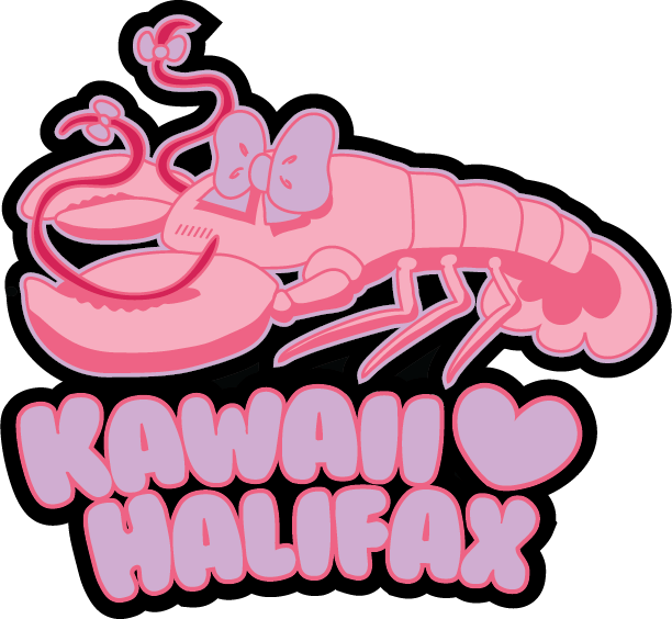 Kawaii Halifax Logo With A Pink Lobster That Has A - Kawaii (612x564)