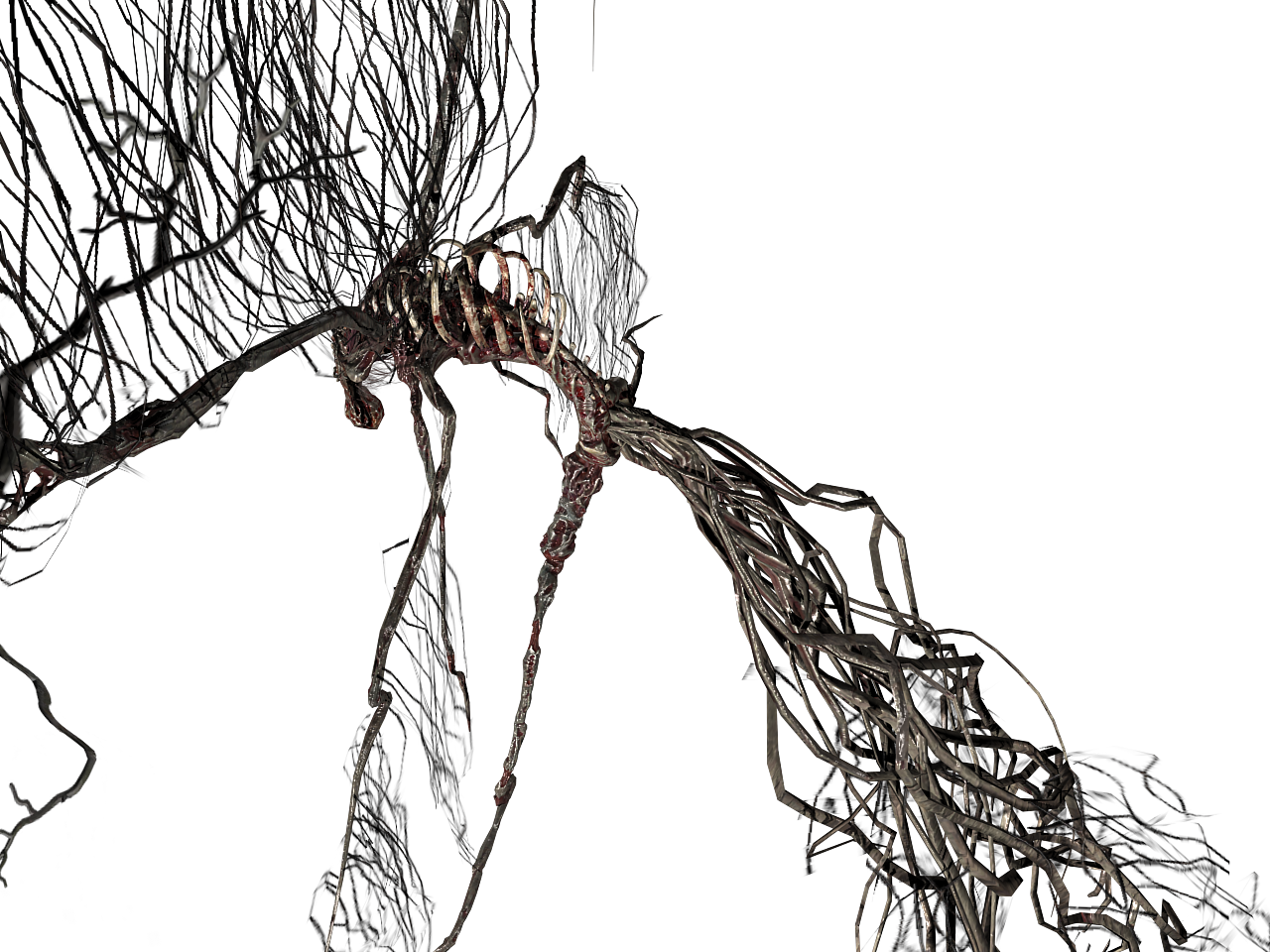 Their Wings And "tails" Are Both Made Of Roots, But - Sketch (1280x960)