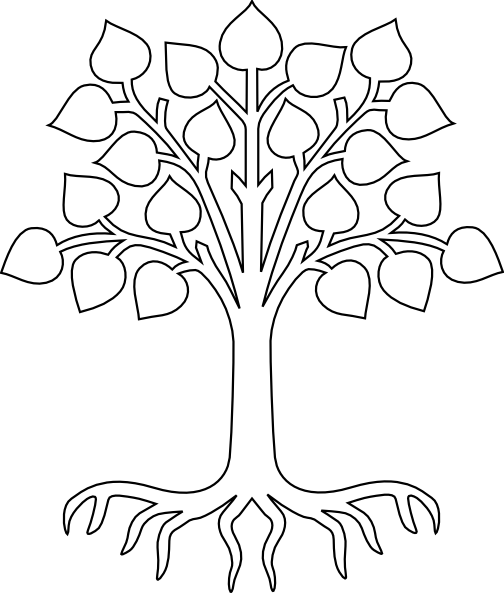 Simple Tree Drawings With Roots Images Pictures Becuo - Tree Outline With Roots (504x593)