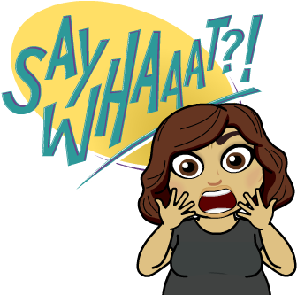 A Literary Style In Which The Narrative Is Told From - Shocked Bitmoji (398x398)