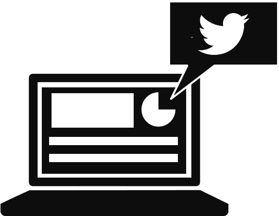 Presentweets Is A Powerpoint Add-in - Black Circle (573x573)