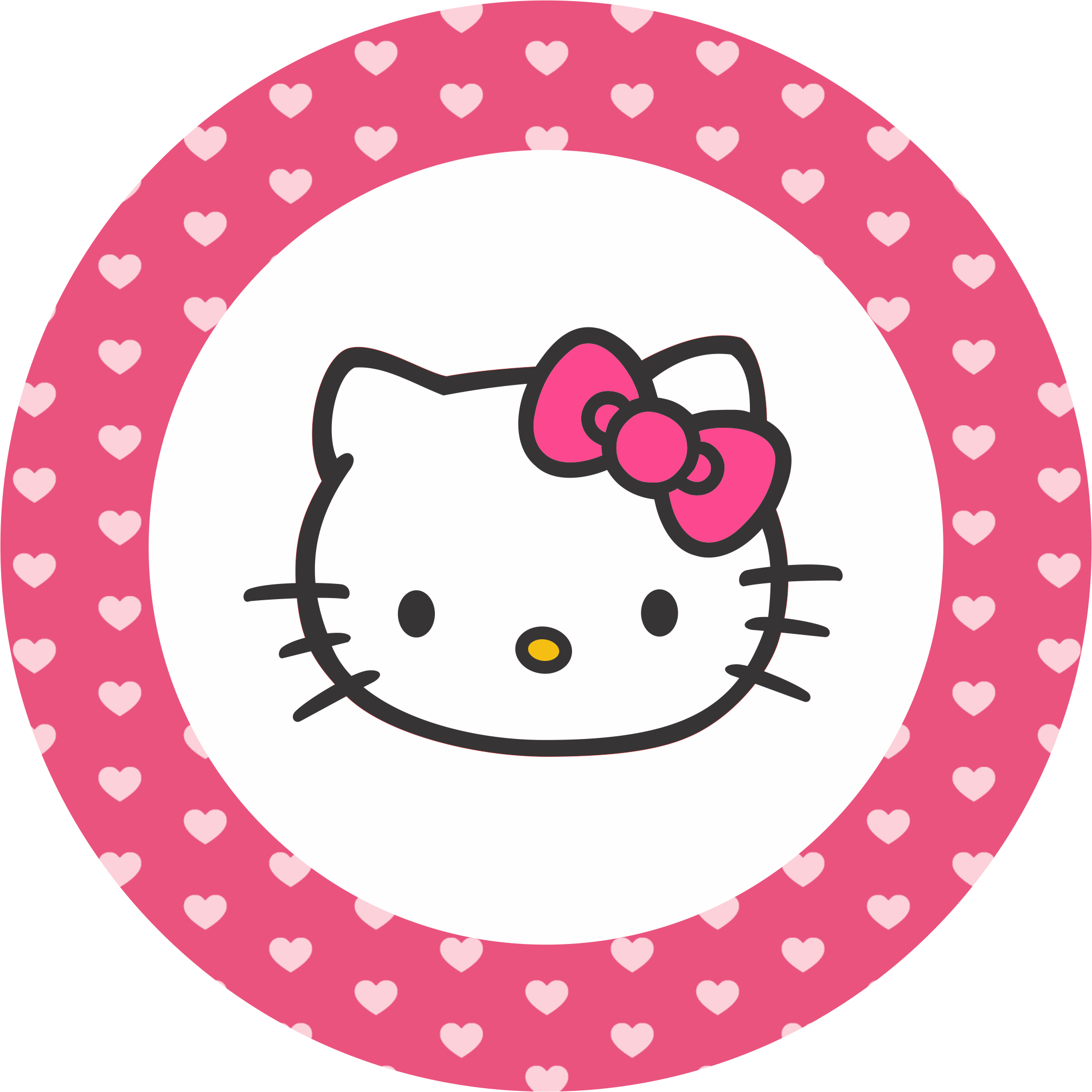 Image Result For Hello Kitty Transparent Circle Card - Hello Kitty Circle Frame (2014x2014)