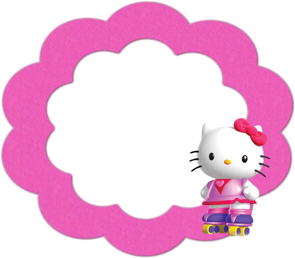 Etiquetas, Botones O Toppers Del Clipart De Hello Kitty - Hello Kitty Roller Rescue (1000x900)