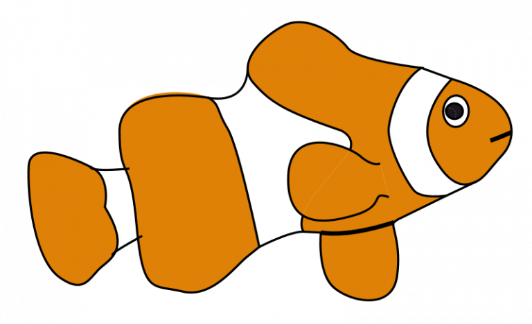 Extraordinary Clipart Fish Clip Art For Kids Panda - Clown Fish Clipart (768x468)