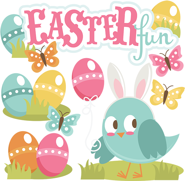 Easter Fun Svg Scrapbook Title Easter Svg Files Easter - Loud Pipes Save Lives (648x638)