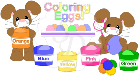 Easter Scrappydew - Coloring Easter Eggs Clipart Png (480x480)