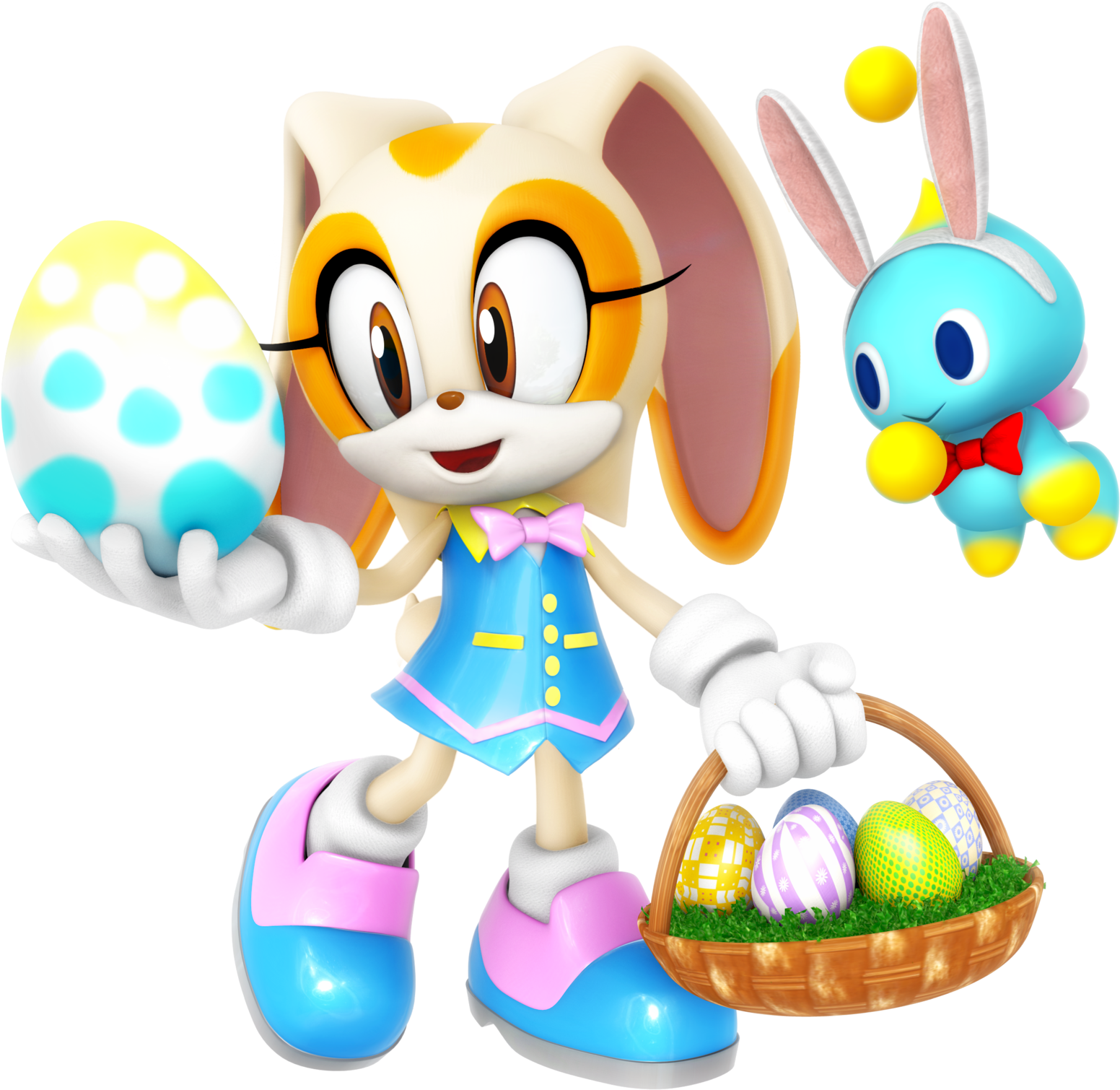 Cream The Rabbit Easter Outfit Render By Nibroc-rock - Sonic The Hedgehog Cream (1600x1600)