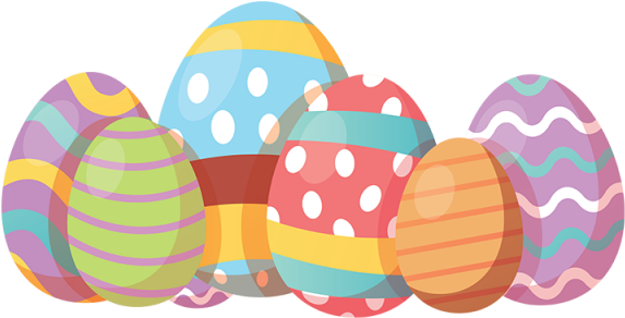 Decorative Easter Eggs Vector Elements, Decorative - Easter Eggs Transparent Background (640x640)