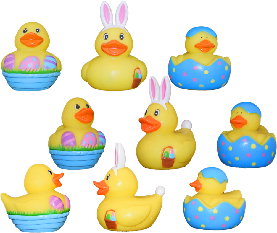Easter Rubber Ducks Png Stock By Mom-espeace - Bath Toy (997x802)