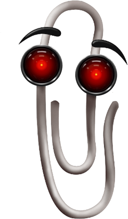 Pin Microsoft Animated Clipart - Paper Clip Meme (531x800)