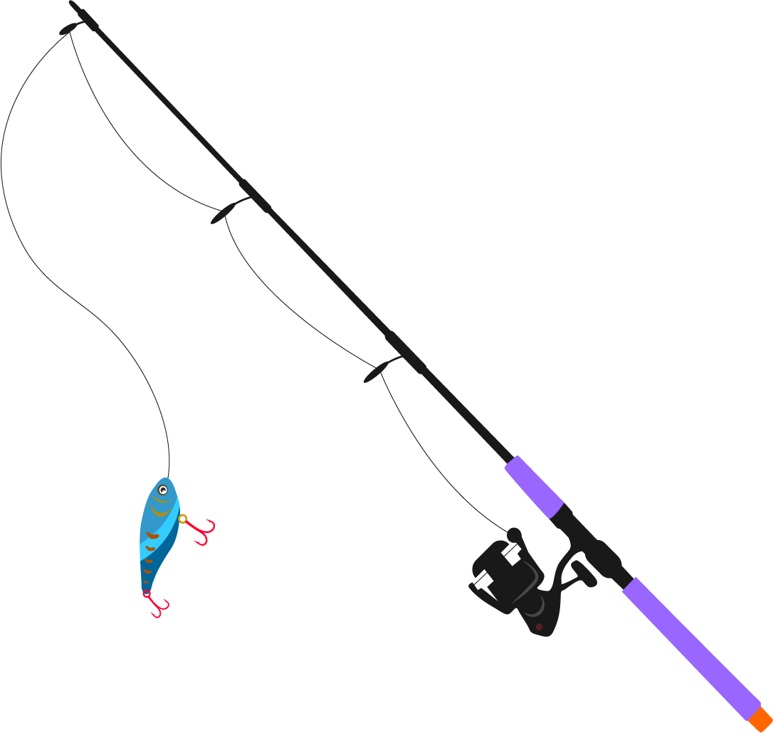 Fishing Pole Png Transparent Free Images - Fishing Line Png (1086x1030)