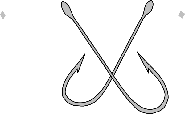 Hook Clip Art At Clker - Line Art (600x369)