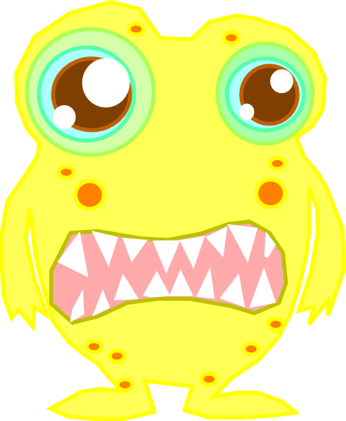 Monster Clipart Yellow Monster - Clip Art (492x597)