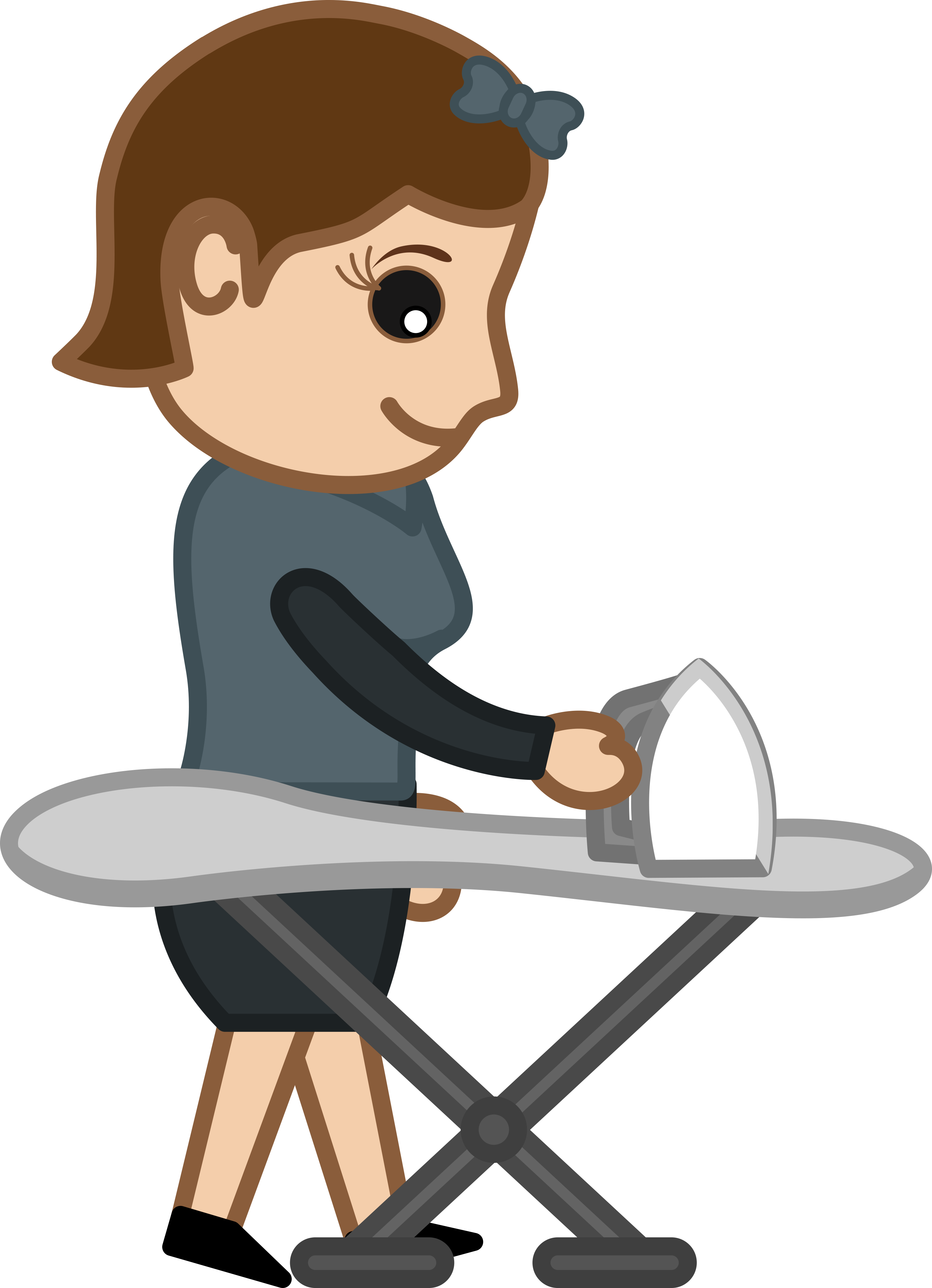 Ironing The Cloth Office Character Vector Illustration - Dibujos De Planchar La Ropa (3000x4144)