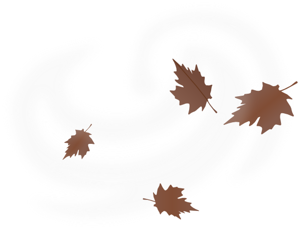 Windy Tree Clipart For Kids - Leaf In Wind Clip Art (600x600)