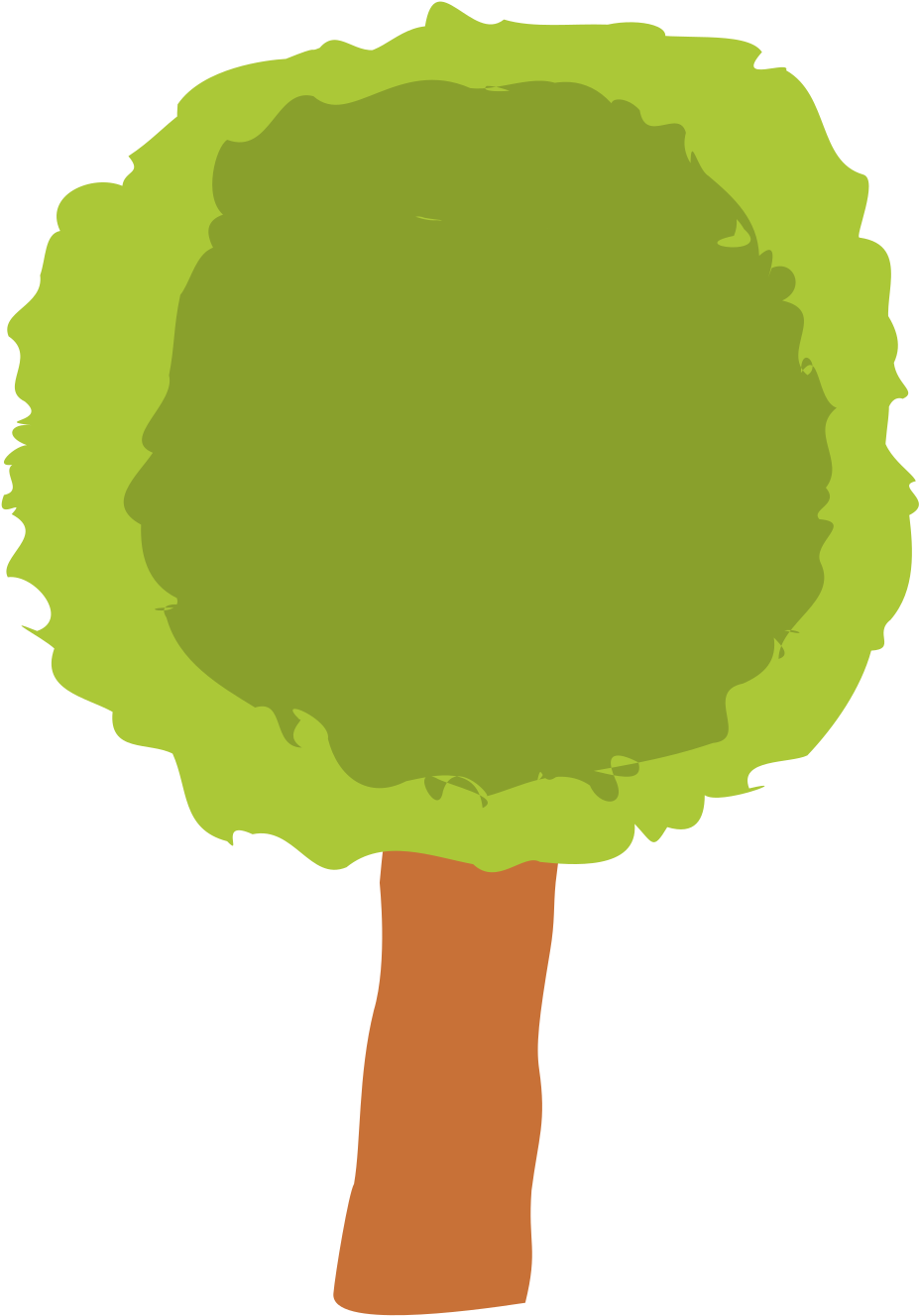 Shrot Tree - Short Tree Cartoon (1697x2400)
