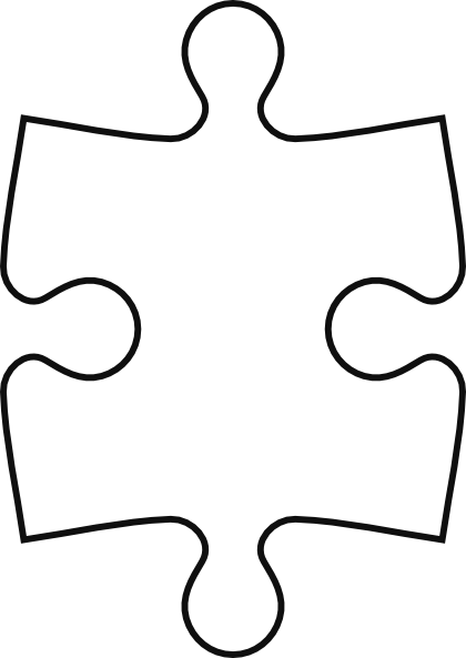 Outline Of Puzzle Pieces - Puzzle Piece Outline (420x593)