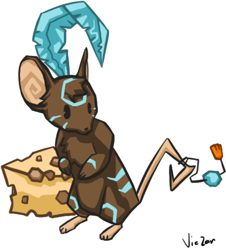 Shaman Mouse And The Cheese By Viczar-skiekatsu - Cartoon (577x546)