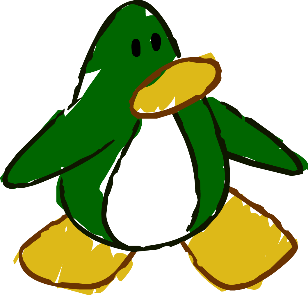 Doodle Dimension Penguin Dark Green - Penguin Doodle Png (1059x1015)