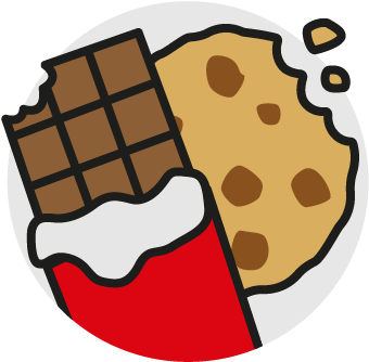Snack Clipart Fatty Food - Chocolate Bar Cartoon Transparent Background (444x444)