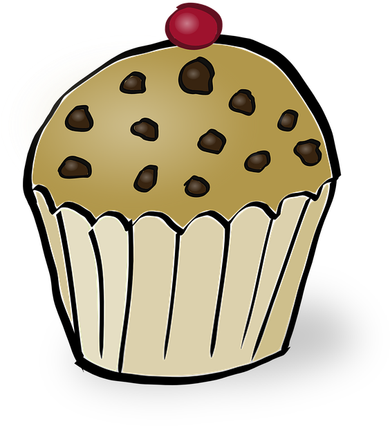 Paris Food Cliparts 7, Buy Clip Art - Choc Chip Muffin Clipart (590x720)