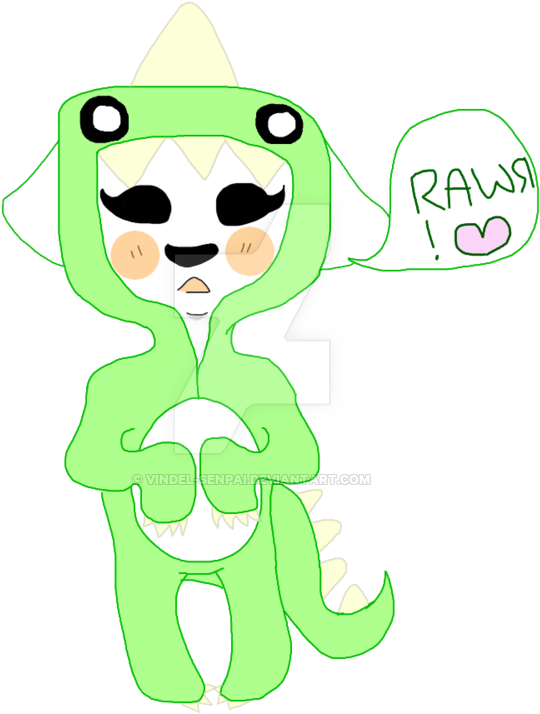 Chibi Dinosaur Comission By Vindel-senpai - Cartoon (600x800)