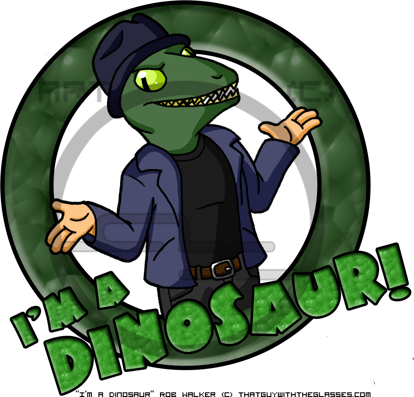 Rob Walker Is A Dinosaur By Arbok-x - I M A Dinosaur Nostalgia Critic (1388x1328)