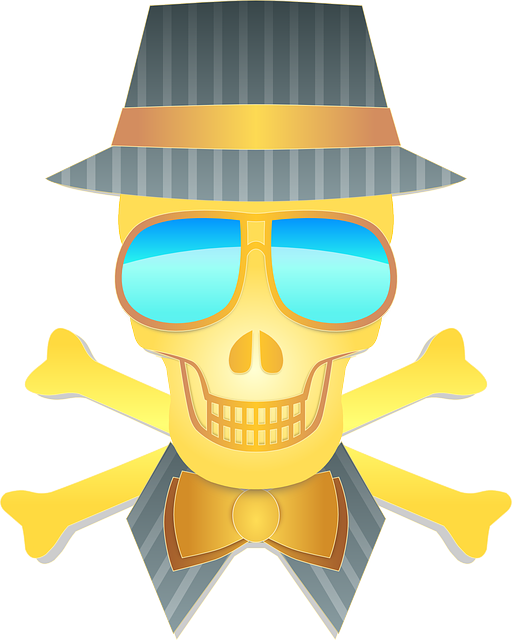 Skull, Sunglasses, Man, Person, Strange, Yellow - Revenge Love Sex Spell Use (512x640)