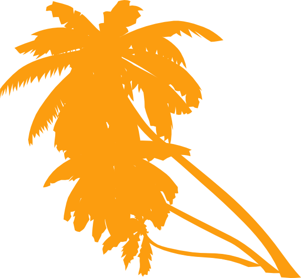 Orange Palm Tree Clip Art (600x554)