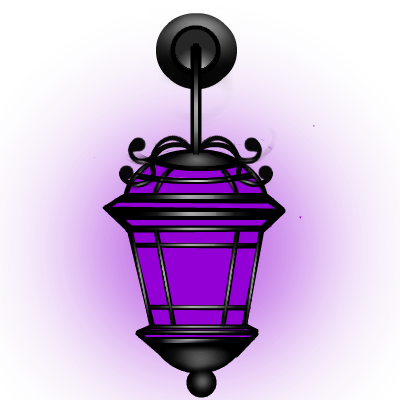 Wall Lamp/ Light, Violet, Front View - Wall Lamp Clipart (400x400)