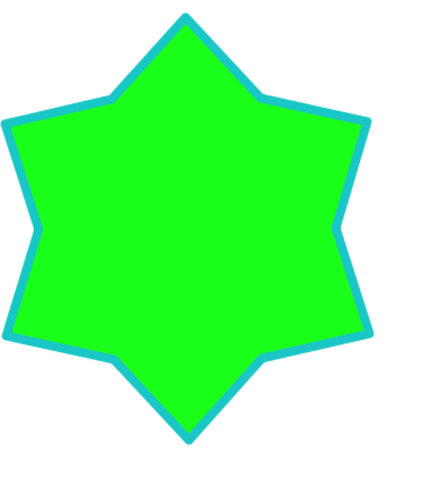 Light Blue 5 Point Star Clipart - 6 Pint Star Png (600x678)