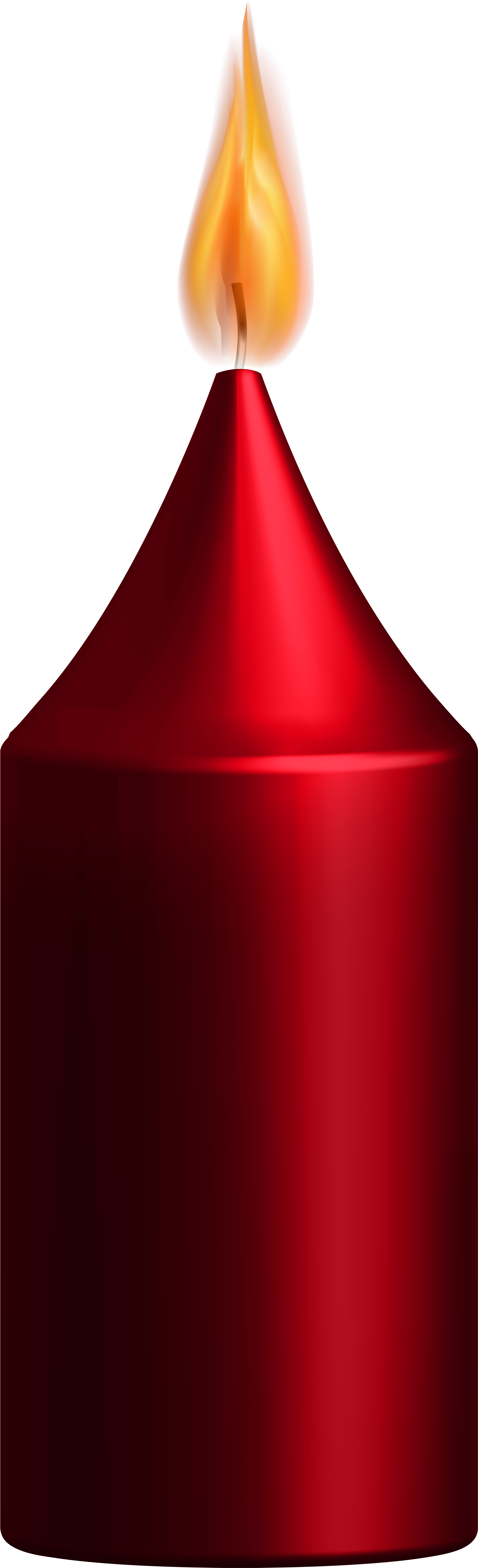 Red Candle Png Clip Art - Red Candle Clipart (2568x8000)