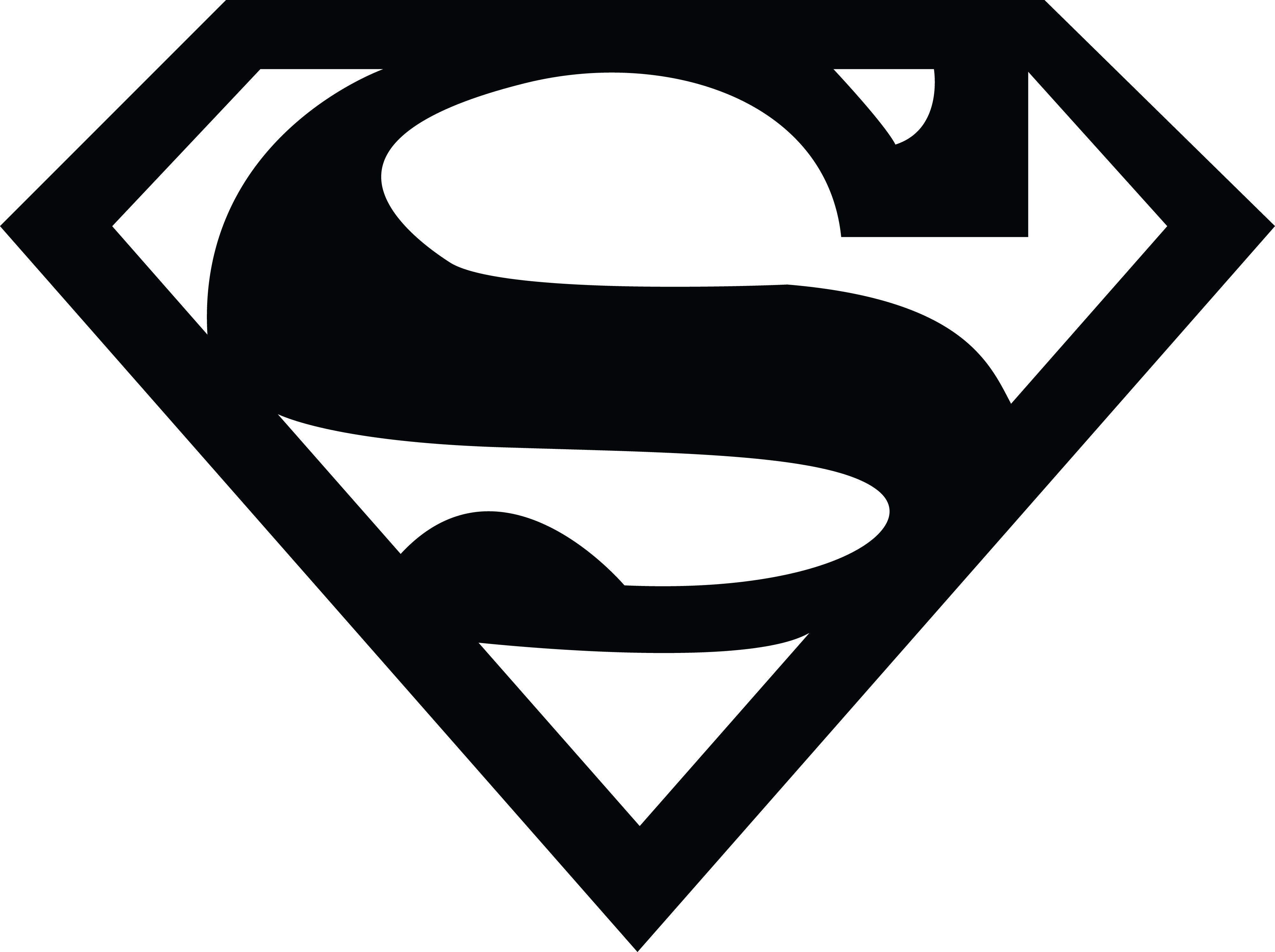 Free Clipart Of A Superman Design - Logo Superman Vector (4000x2986)
