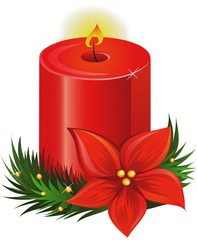 Mis Laminas Para Decoupage - Clip Art Christmas Candle (655x800)