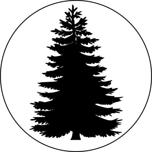 Logo Dengan Pohon Cemara - Pine Tree Silhouette (600x600)