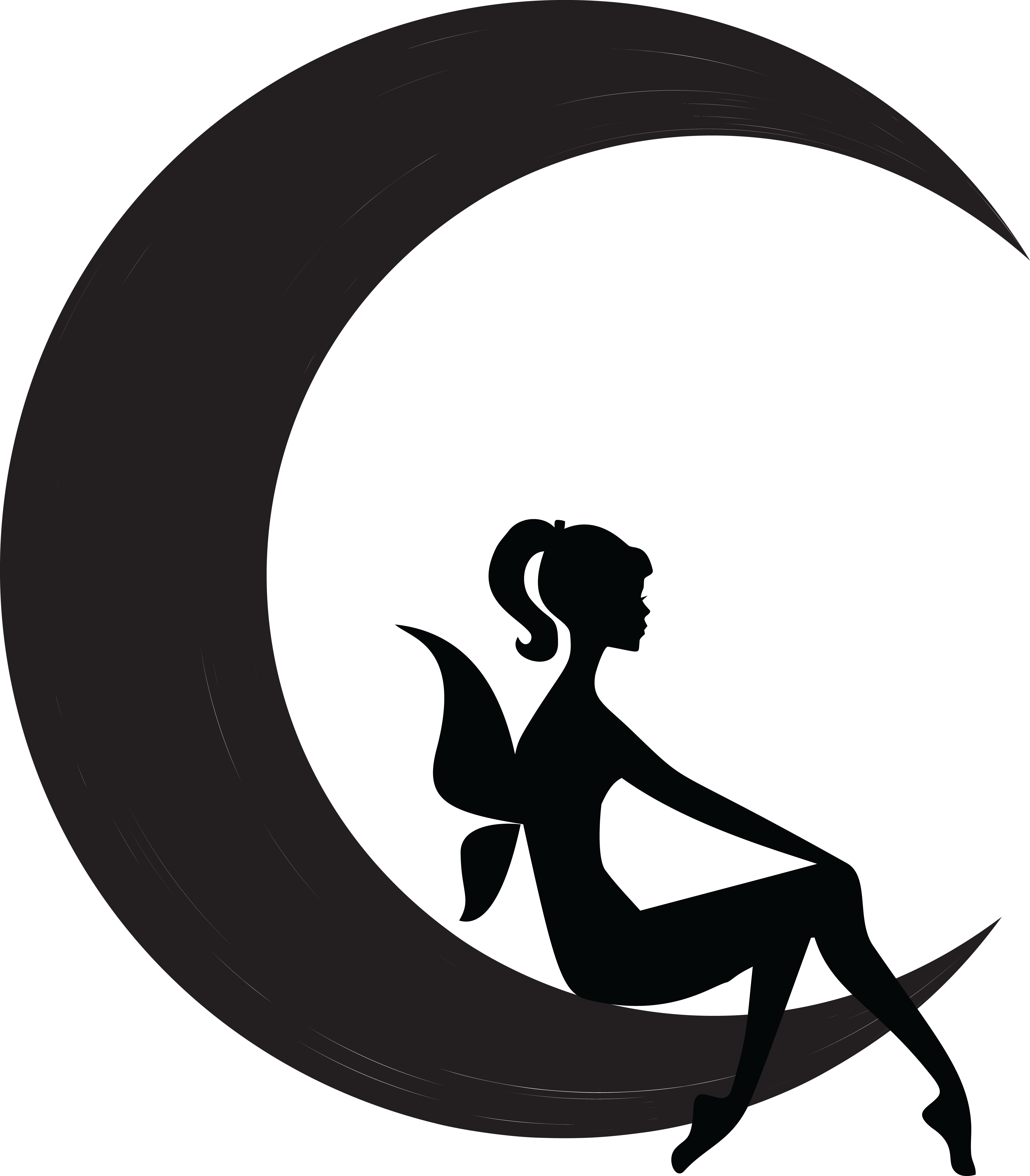 Free Clipart Of A Black And White Silhouetted Female - Covent Garden (4000x4567)