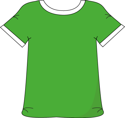 Short Sleeve Clipart - Color (417x394)