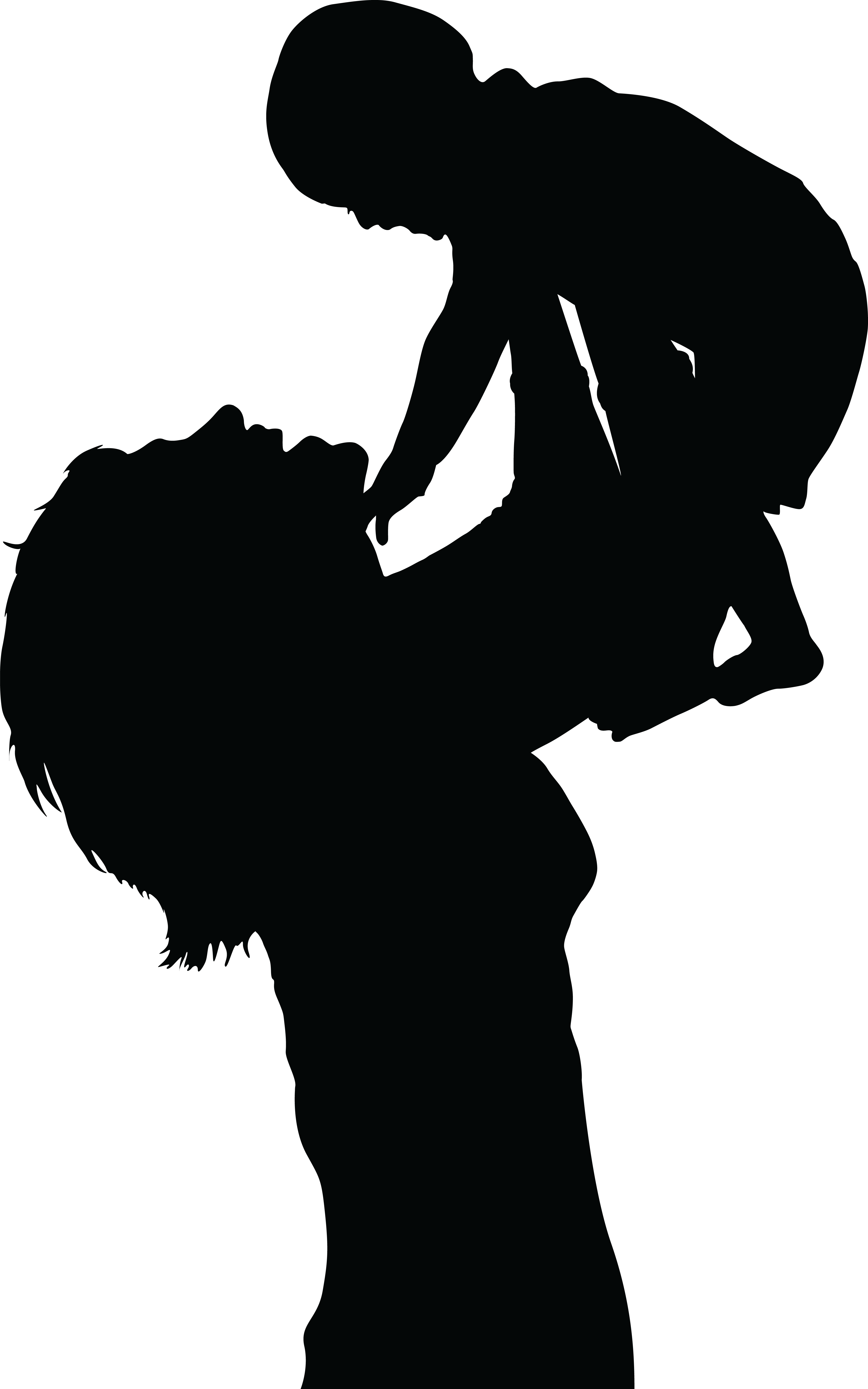 Free Clipart Of A Silhouetted Mom Lifting Up Her Baby - Silhouette Mother And Baby (4000x6400)