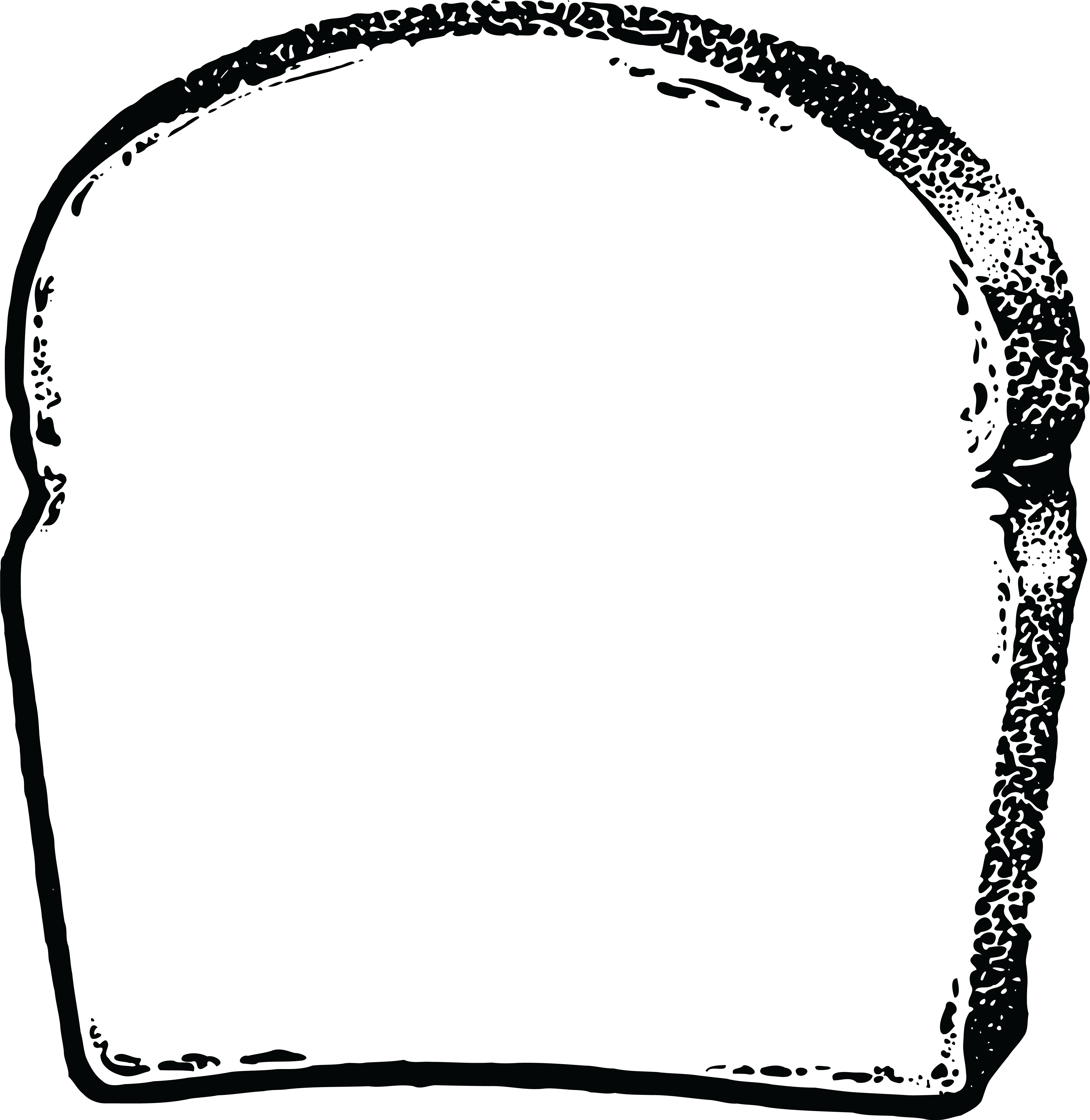 Free Clipart Of Bread - Black And White Bread Png Image Vector (4000x4110)