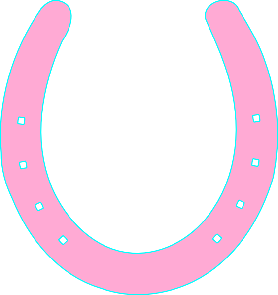 Pink Horseshoe Clip Art (564x598)