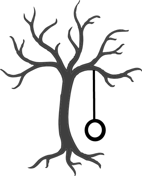 Tree With Tire Swing Clip Art - Tree With A Tire Swing (480x595)