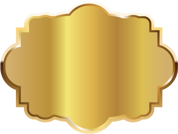 Label Clip Art Templates Gold Label Template Clipart - Clip Art Label Templates (600x452)