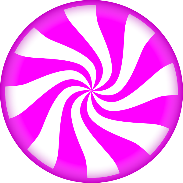 Pink Clipart Swirl Lollipop - Pink Peppermint Candy Clipart (600x600)