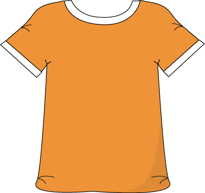 Orange Clothing Clipart - T Shirt Clipart (417x394)