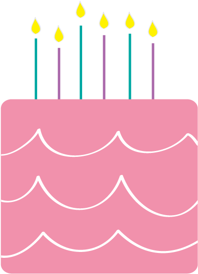 Cake Clipart Transparent - Pink Birthday Cake Clip Art (417x579)