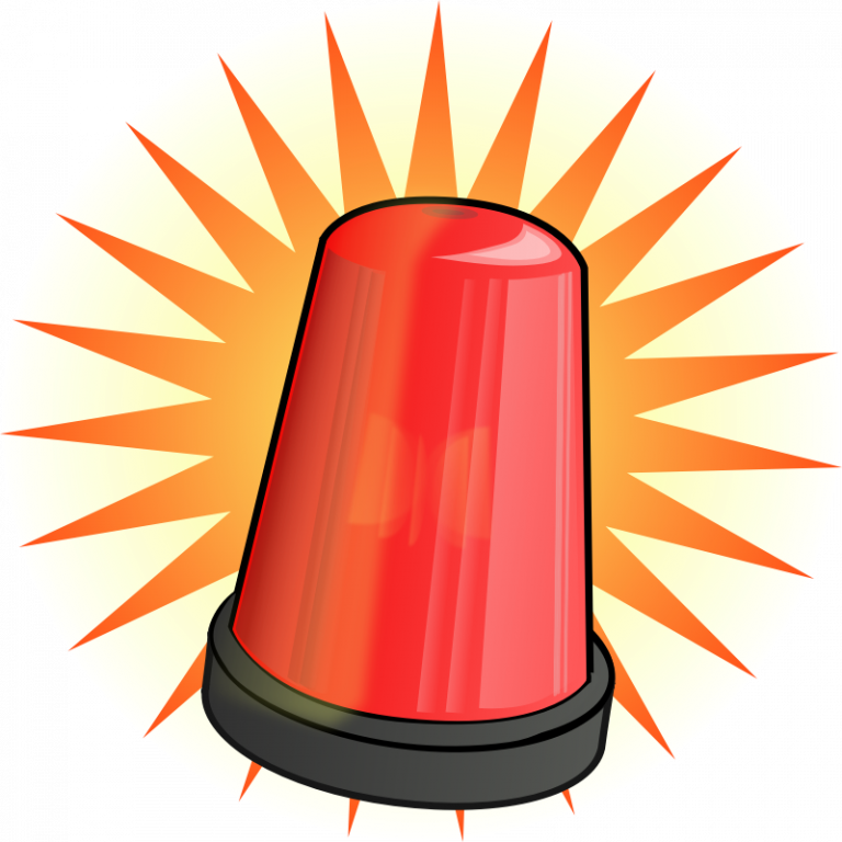 Blinking Lights Clipart Classy Design Ideas Blinking - Police Siren Clip Art (768x768)