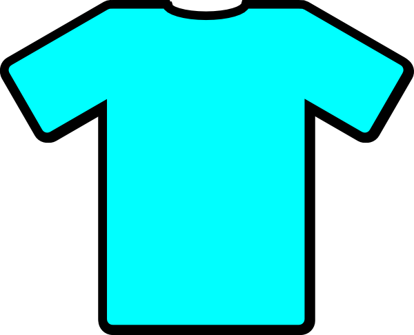 Larger Clipart T Shirt - Blue Green T Shirt Plain (600x486)