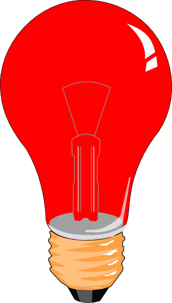 Light Bulb Clipart Red (336x592)