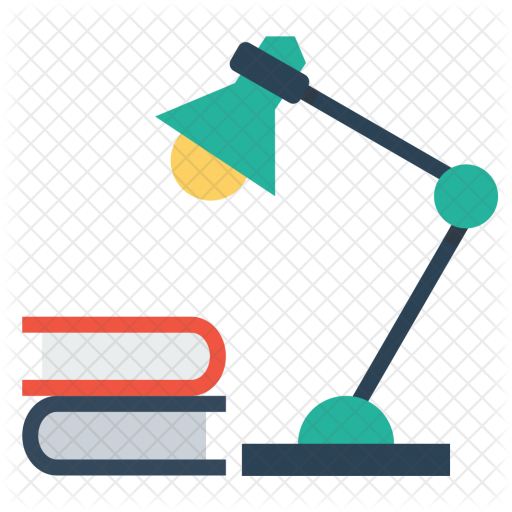 Book, Study, Lamp, Light, Night, School Icon - Book, Study, Lamp, Light, Night, School Icon (512x512)