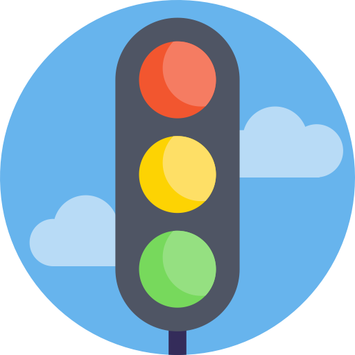 Rounded, Traffic, Lights Icon - Traffic Light Icon Png (512x512)